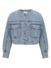 Zimmermann Button-up Denim Jacket In Brown