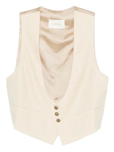 Zimmermann Buttoned Gilet In Neutral