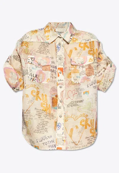 Zimmermann Buttoned Printed Shirt In Multicolor