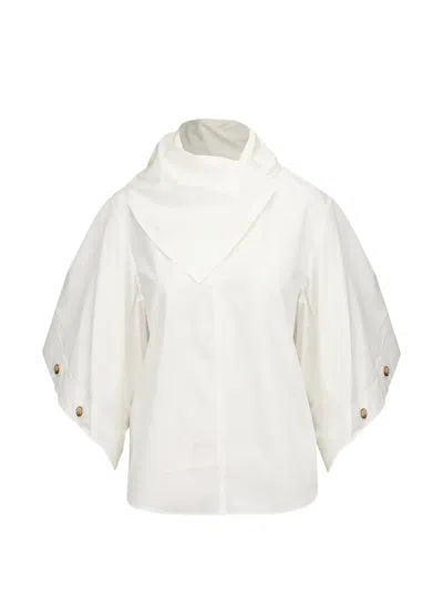 Zimmermann Button-embellished Puff-sleeve Blouse In Animal Print