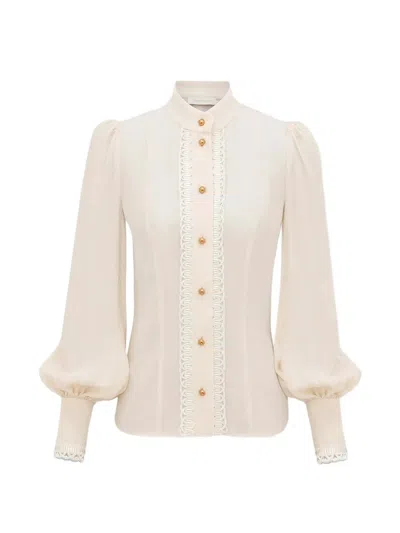 Zimmermann Button-fastening Trim-detail Blouse In Neutral