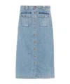 Zimmermann Button-front Flap-pocket Skirt In Blue