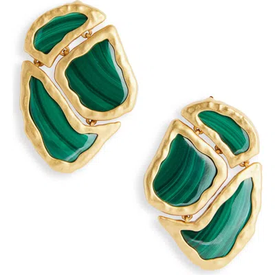 Zimmermann Byron Malachite Earrings In Green