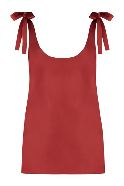 Zimmermann Cami Viscose Top In Burgundy