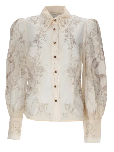 Zimmermann Camicia Con Stampa In Nude
