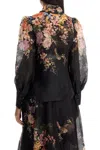 Zimmermann Pavilion Floral-print Linen And Silk-blend Shirt