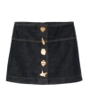 Zimmermann Crush Denim Mini Skirt In Black