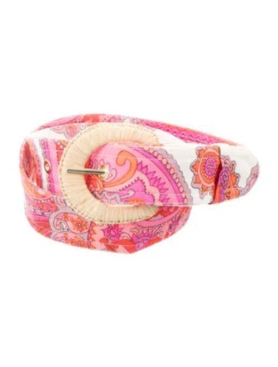 Pre-owned Zimmermann Canvas Belt In Pink