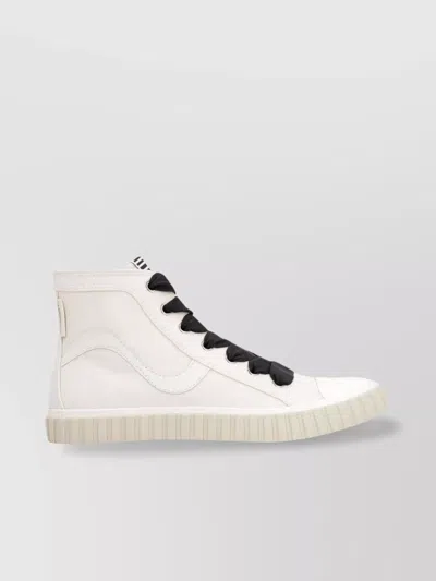 Zimmermann Canvas High-top Sneakers Leather Inserts In White