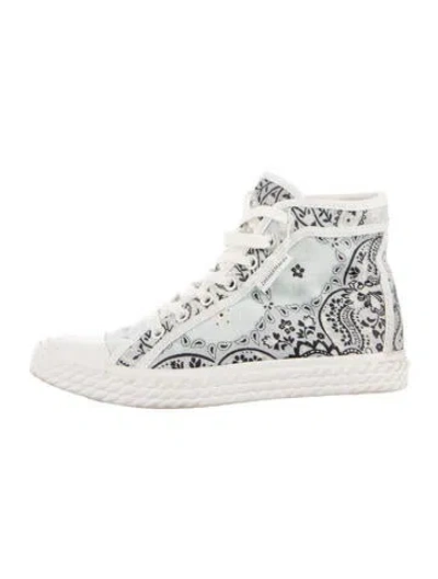 Pre-owned Zimmermann Canvas Paisley Print Sneakers In Multi
