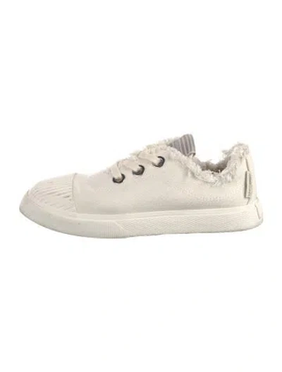 Pre-owned Zimmermann Canvas Raw-edge Trim Sneakers In Neutral