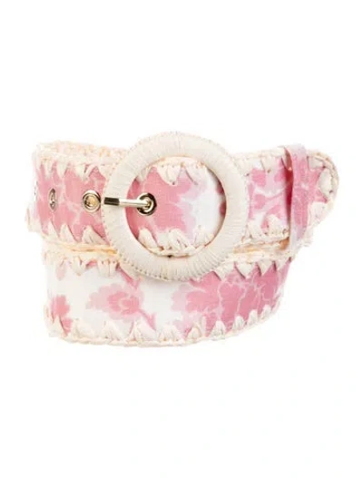 Pre-owned Zimmermann Canvas Waist Belt In Pink