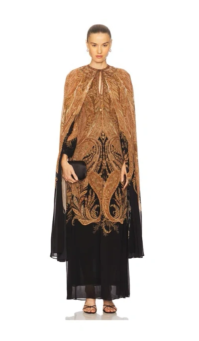 ZIMMERMANN CAPED MAXI DRESS