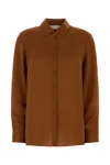 Zimmermann Caramel Satin Hypnotic Shirt In Multi