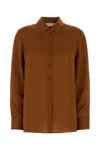 Zimmermann Caramel Satin Hypnotic Shirt In Brown