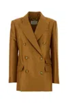 Zimmermann Caramel Wool Blend Hypnotic Blazer In Brown