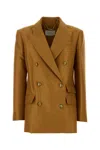 Zimmermann Caramel Wool Blend Hypnotic Blazer In Brown