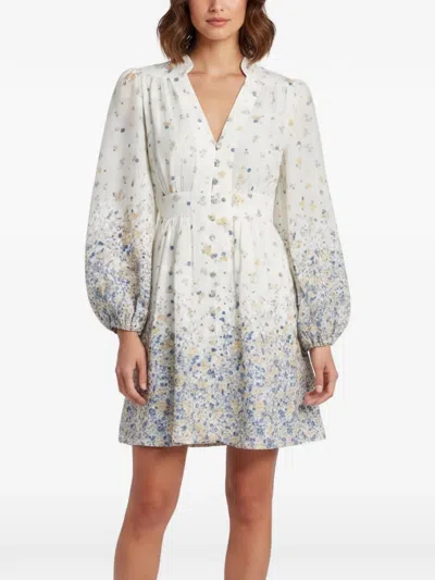 Pre-owned Zimmermann Carnaby Floral-print Dress In White