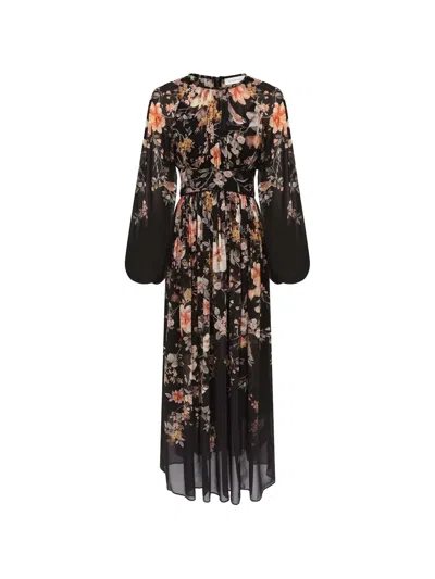 Zimmermann Carousel Billow Maxi Dress In Black