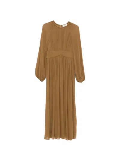 Zimmermann Carousel Billow Maxi Dress In Brown