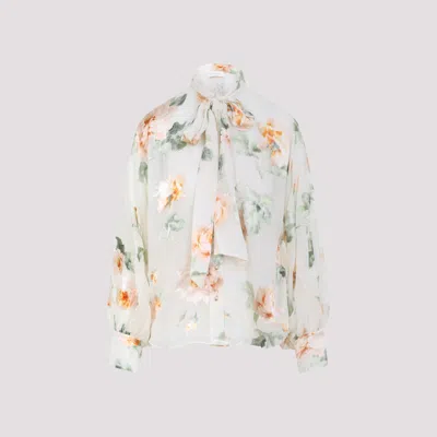 Zimmermann Carousel Burnout Blouse In Neutral