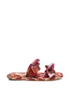 Zimmermann Carousel Printed Raffia Sliders In Black