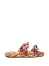 Zimmermann Carousel Printed Raffia Sliders In Multi