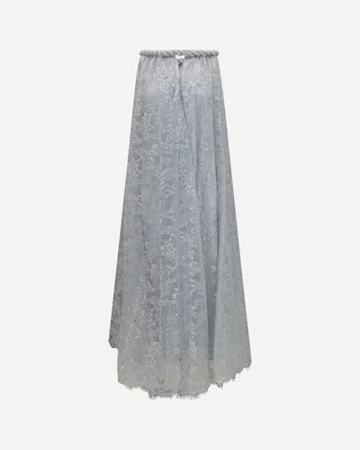 Zimmermann Carousel Metallic Twist Lace Maxi Dress In Gray