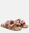 Zimmermann Carousel Printed Raffia Sliders In Multi