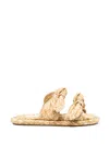 Zimmermann Carousel Flat Sandals Open Toe Braid In Neutral