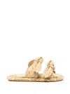Zimmermann Carousel Flat Sandals Open Toe Braid In Neutral