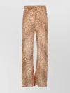 Zimmermann Mid-rise Tan Leopard Cotton Cascadian Bias Pants In Animal Print