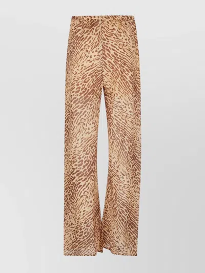 Zimmermann Cascadian Animal Print Wide-leg Pant