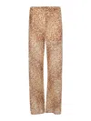 Zimmermann Cascadian Animal Print Wide-leg Pant In Sand
