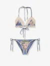Zimmermann Women Cascadian Bikinis With Crochet Profiles In Blue