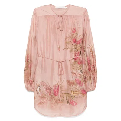 Zimmermann Cascadian Blouse In Pink