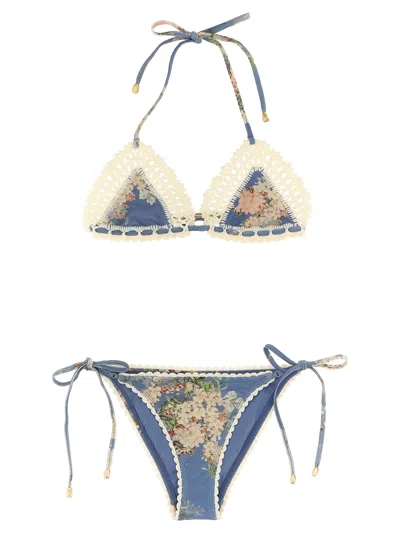 ZIMMERMANN CASCADIAN CROCHET BEACHWEAR LIGHT BLUE