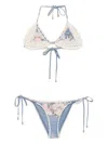 Zimmermann Cascadian Crochet Swimsuit In Blue