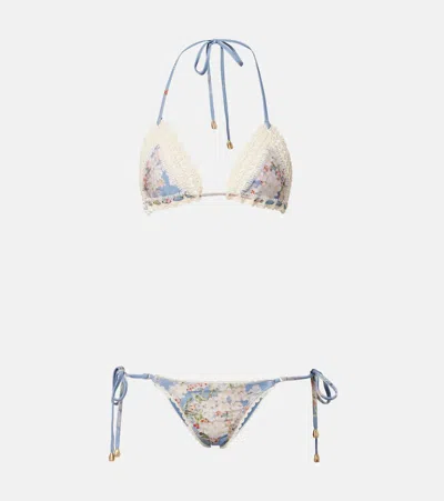 Zimmermann Cascadian Crochet Floral Bikini