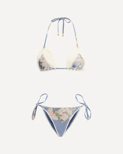 Zimmermann Cascadian Crochet Swimsuit In Multi