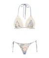 Zimmermann Women Cascadian Bikinis With Crochet Profiles In Blue