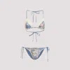 Zimmermann Cascadian Crochet Tri Bikini In Blue