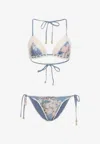 Zimmermann Women Cascadian Bikinis With Crochet Profiles In Blue