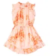 Zimmermann Cascadian Floral Cotton Dress In Pink