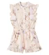 Zimmermann Cascadian Floral Cotton Playsuit In Neutral