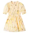 Zimmermann Cascadian Floral Shirred Cotton Dress In Neutral