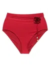 Zimmermann Cascadian Flower Bikini Bottoms In Red