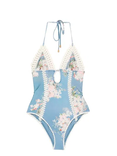 Zimmermann `cascadian Keyhole` Crochet One-piece Swimsuit