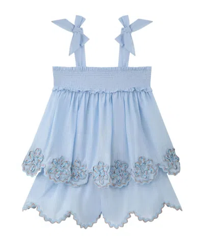 Zimmermann Cascadian Kids Ric Rac Top In Blue