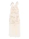 Zimmermann Cascadian Lace Midi Dress In Nude
